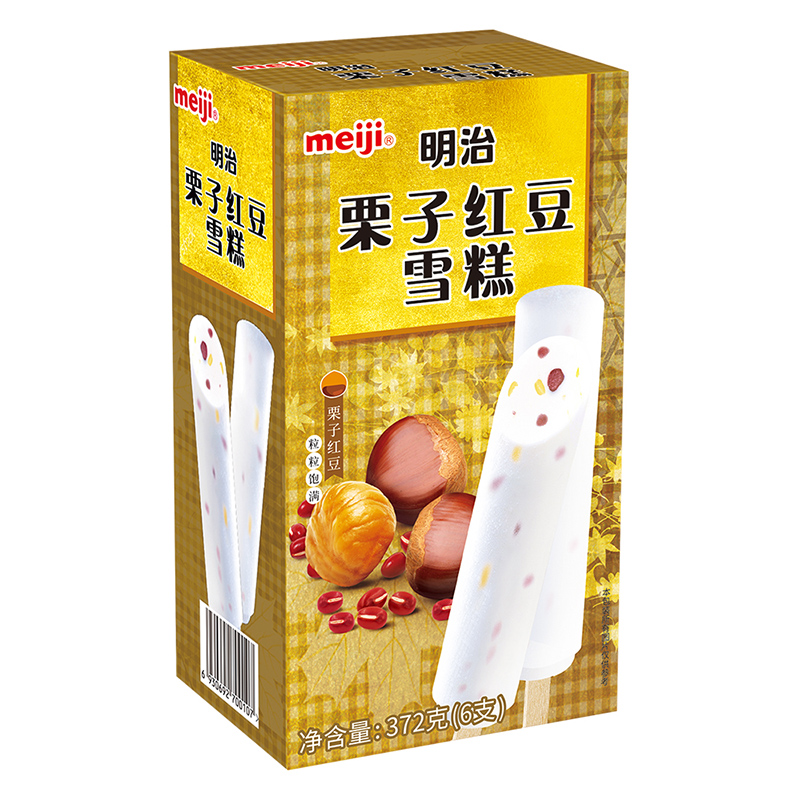 明治栗子紅豆雪糕彩盒62g6支
