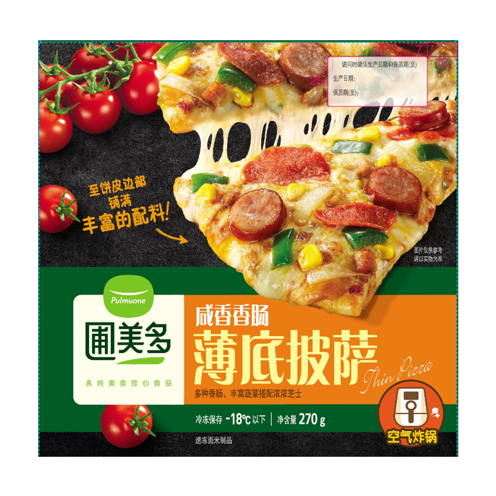 圃美多咸香香腸薄底披薩270g